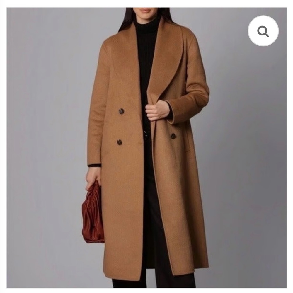 NWT Avec Les Filles Double Face Wrap Coat Camel Tan